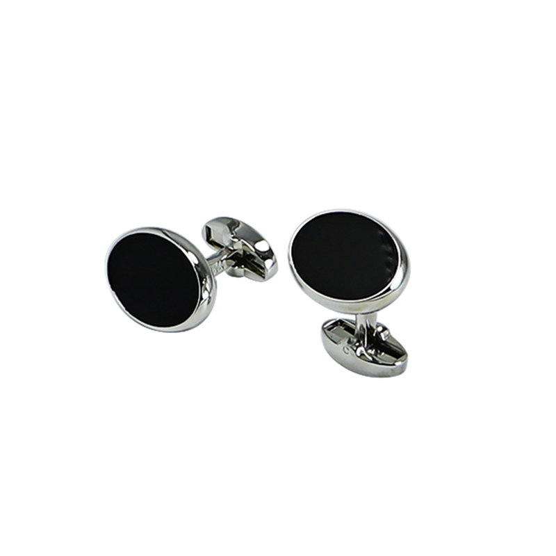 Brown Oval Onyx Men\ s Cuff Links
